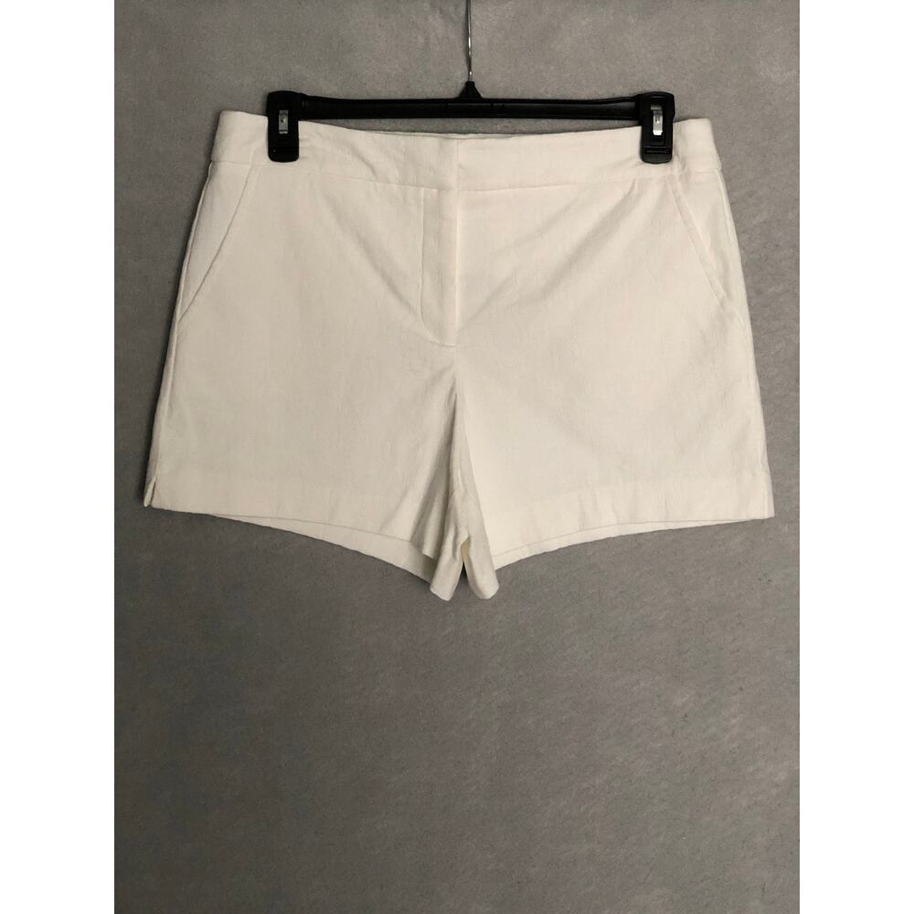 Trina Turk Corbin 2 Shorts Cotton Blend White Women's Size 8 NEW